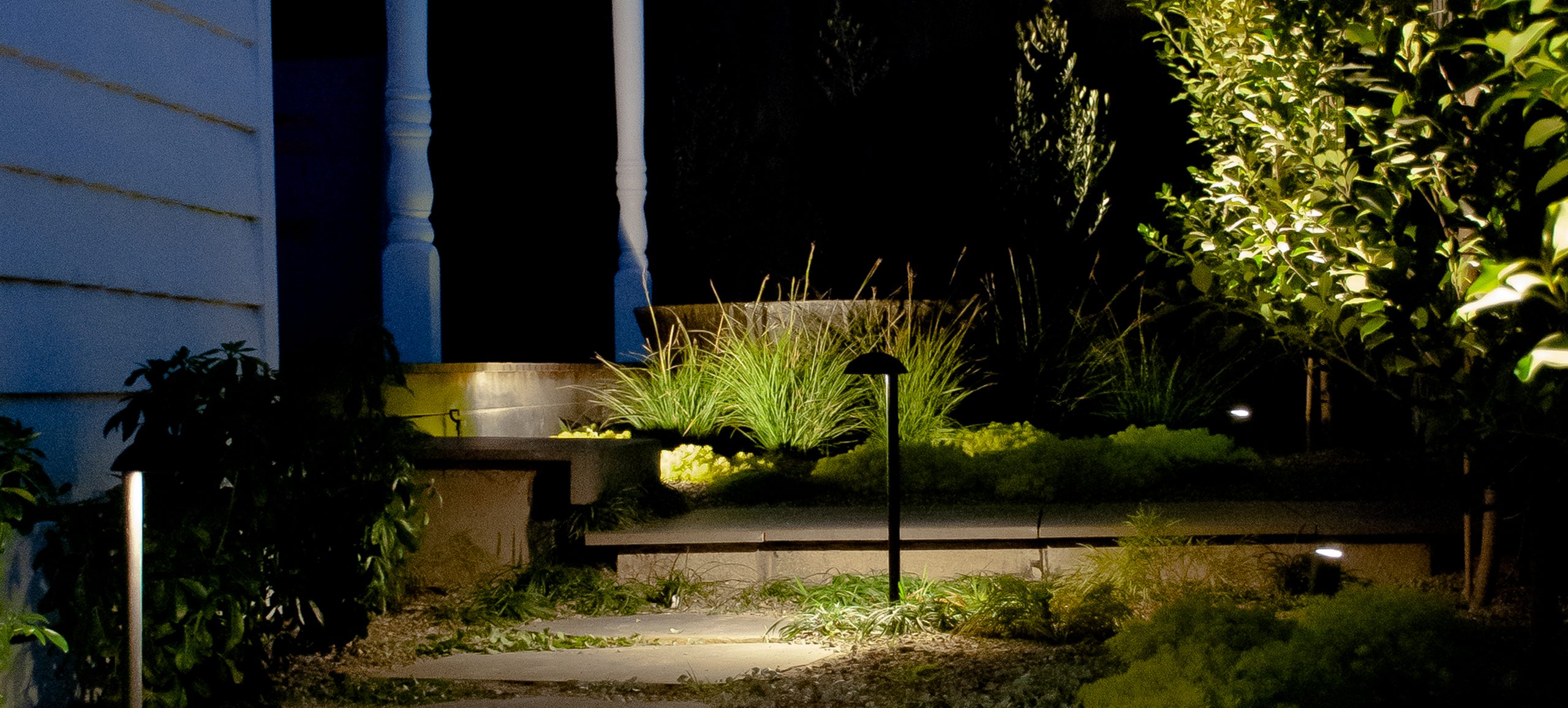 Gardens-at-Night-Landsape-Lighting-Outdoor-Lighting-Australia Gardens at Night outdoor lighting path lighting accent lighting illuminates a garden melbourne sydney
