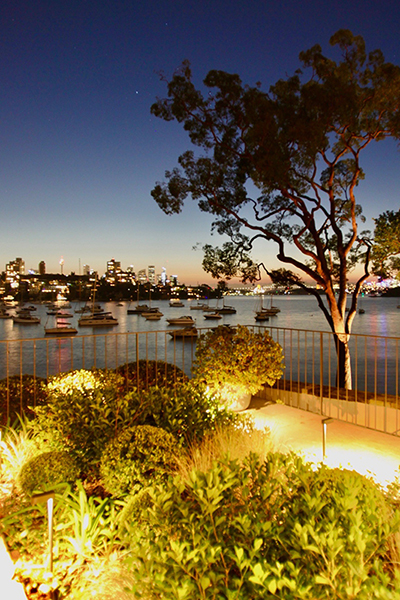 Gardens at Night Outdoor Space Point Piper Project 02