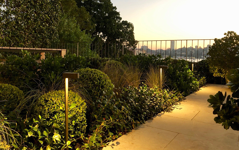 Gardens at Night Outdoor Space Point Piper Project 06