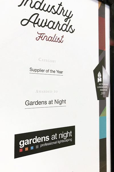 Gardens at Night outdoor lighting supplier of the year finalist 2018 2