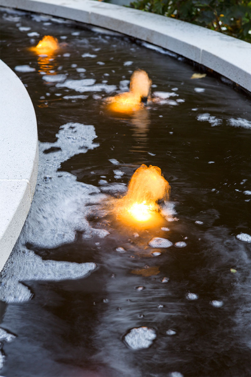 Gardens at Night underwater light in water feature melbourne flower garden show mifgs