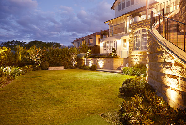 Gardens at Night Landscape Lighting accent lights inground lights Inspired Exteriors Australia