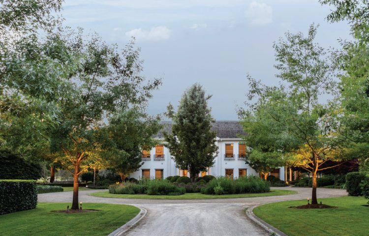 Gardens at Night and Semken Landscaping Entrance