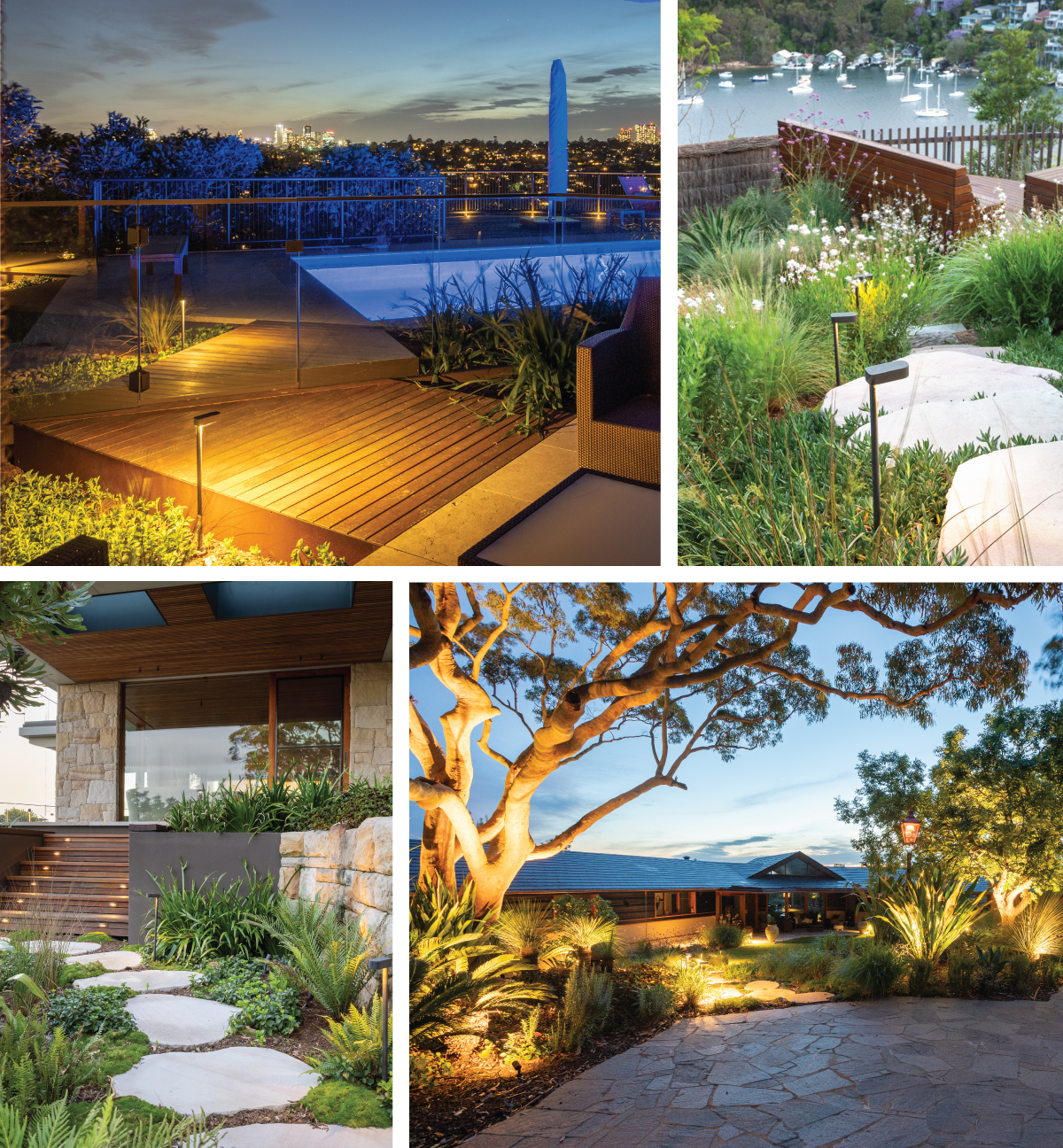 Image of Nelson Thomas property at Castlecrag with Gardens at Night landscape lighting